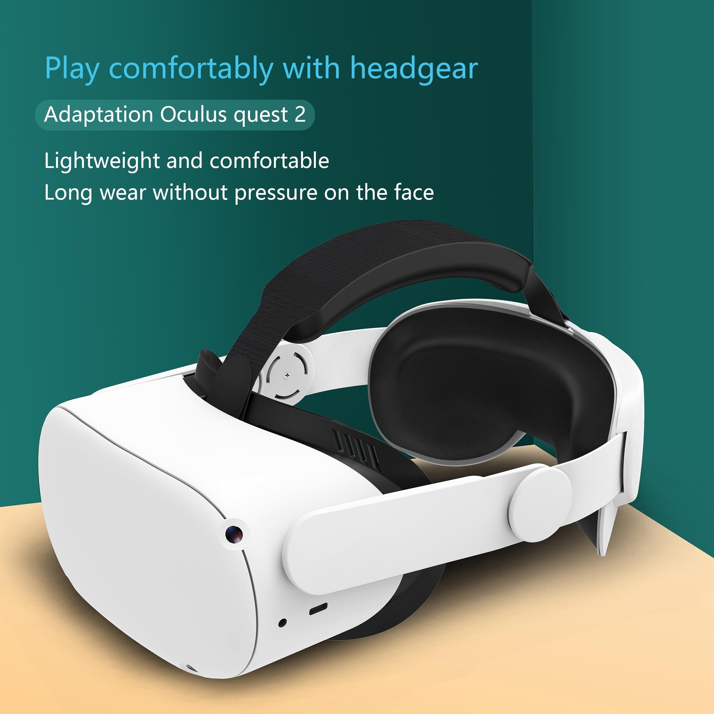 Head Strap Compatible with Oculus Quest 2, Meta Quest 2 Accessories Adjustable Elite Strap Replacement for Enhanced Comfort Support and Gaming Immersion in VR (Without Battery)White & Black Color Options smart ring ultrahuman