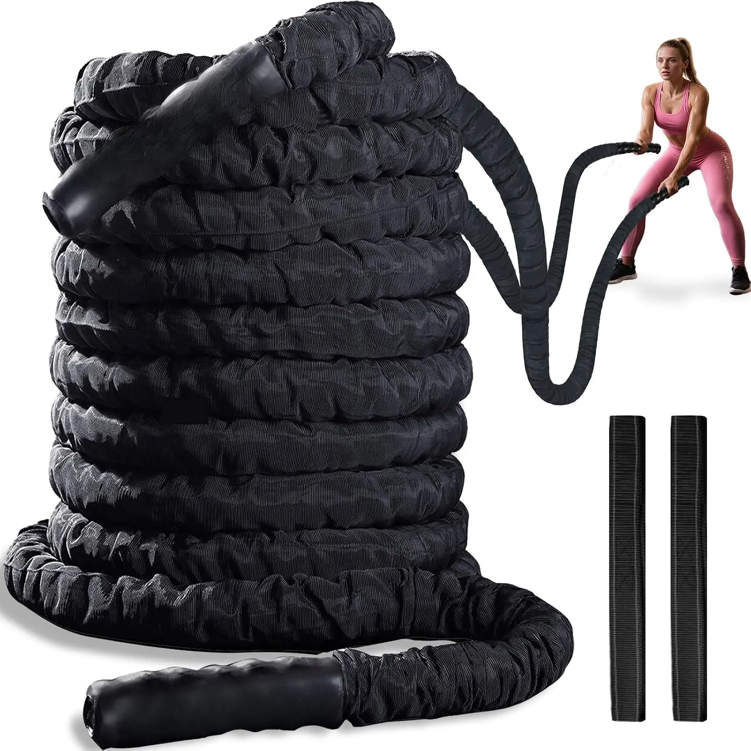 Rope 1/1.26/1.5/2 Inch Diameter, 30FT/40FT/50FT Exercise Workout Ropes for  Gym Heavy Weighted  Rope for Working Out