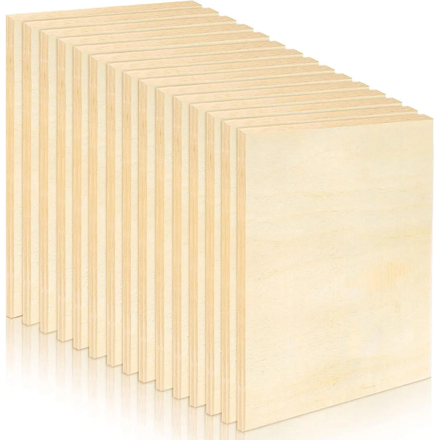 15 Pack Unfinished Wood Canvas Panels Kit 11.8x7.9 Inch Wooden Panel Boards Wood Paint Pouring Panels Wooden Canvas Panels Boards for Painting, Pouring Art, Crafts