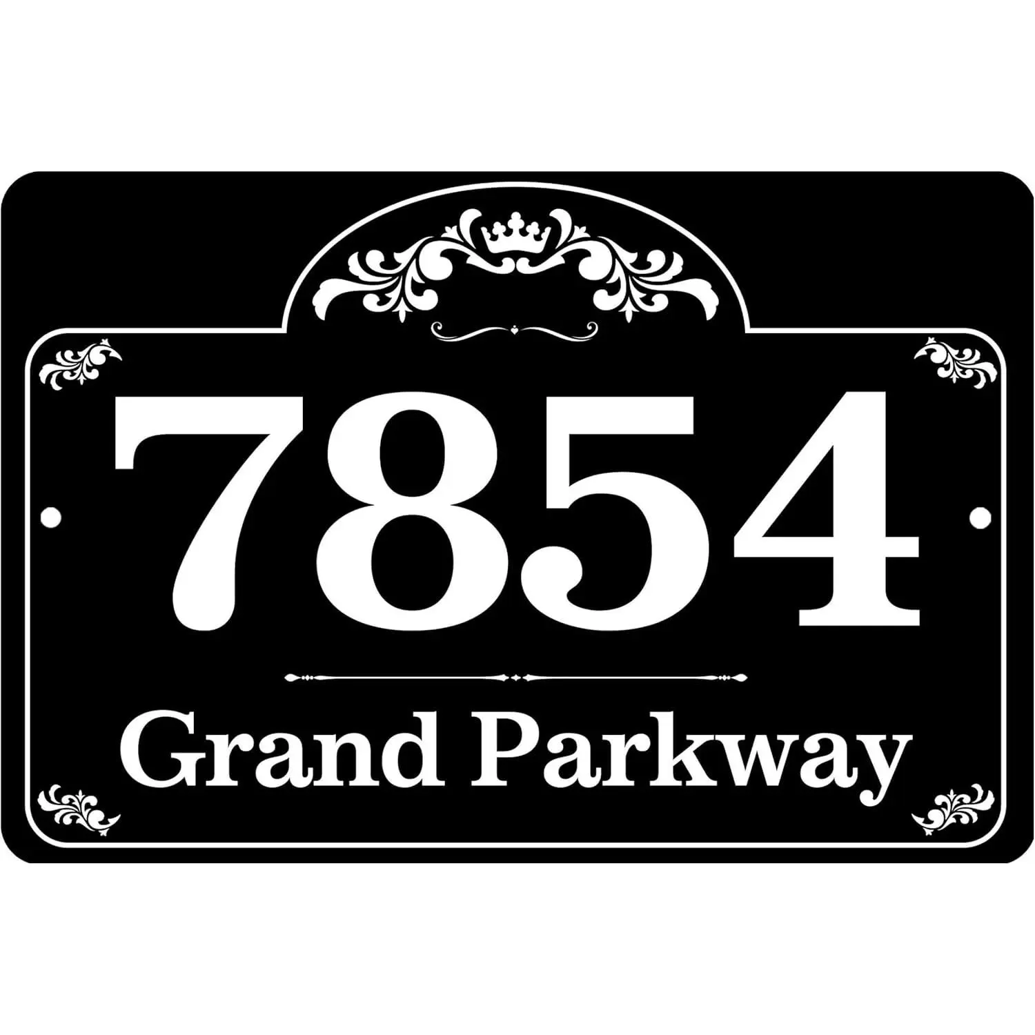 Personalized Rectangular Aluminium Light House Number Sign, Custom Address & Street Name Outdoor Plaque, 8x12 in/12x18 in Signage, Ideal Housewarming Gift for Home Decor