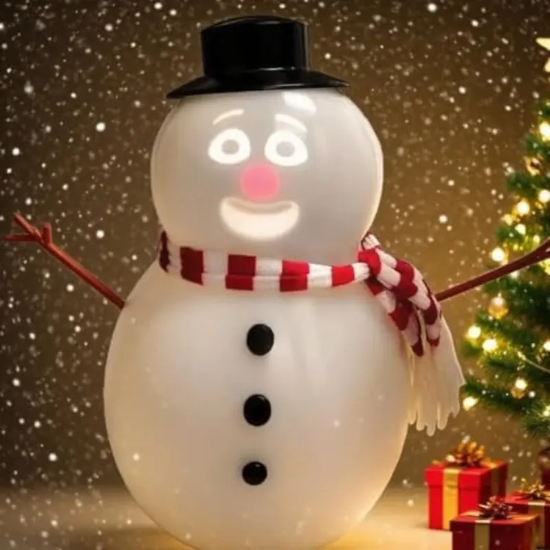 Talking Snowman Ornament, Animated Blinking Snowman Figurine, Interactive Christmas Decoration, Fun Holiday Gift Idea