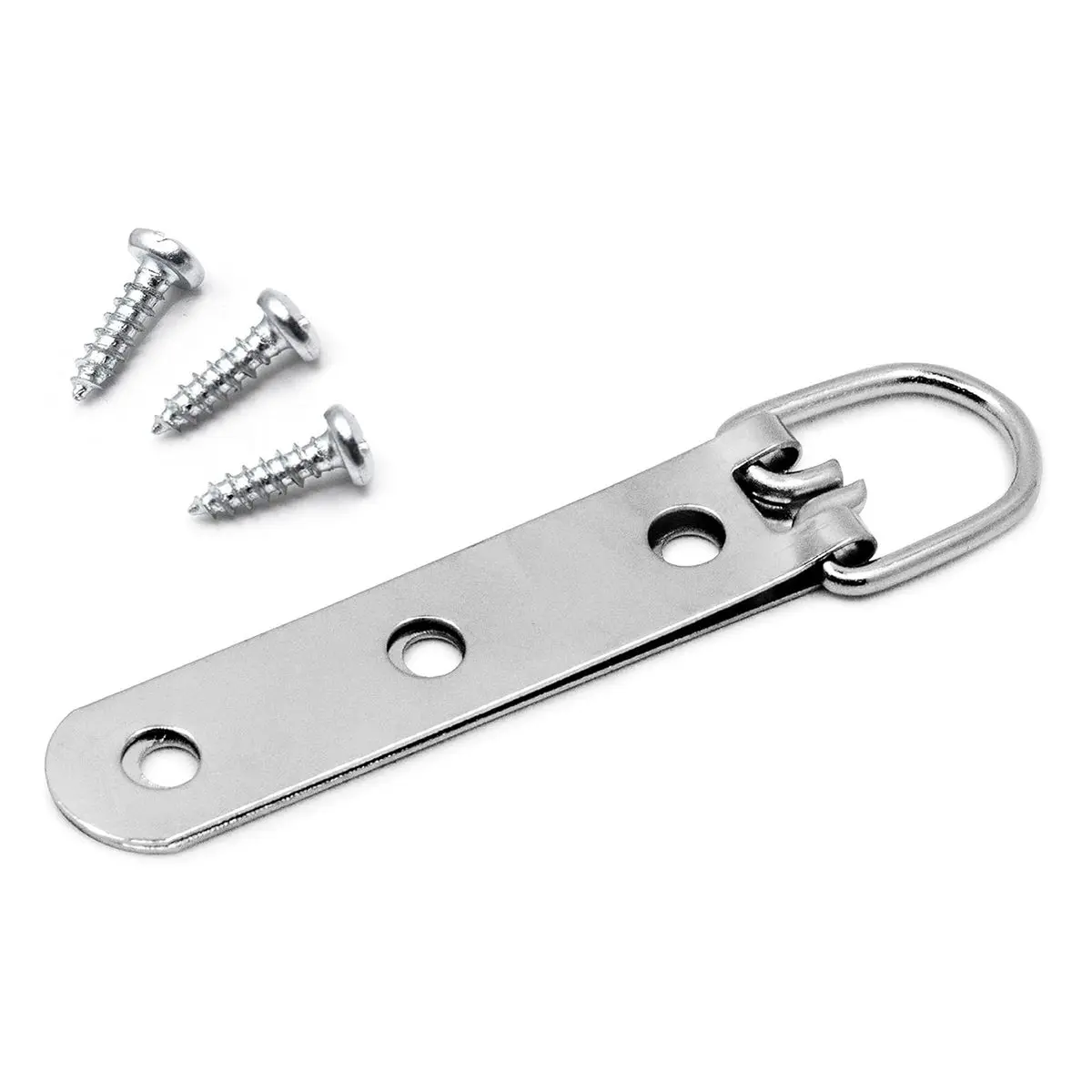 Heavy Duty D Ring Picture Hangers, 30 Pack, Large Strap Hangers for Picture Hanging, 3 Hole D Rings with Screws, 50 Pound Load Capacity, Secure Mounting Hardware