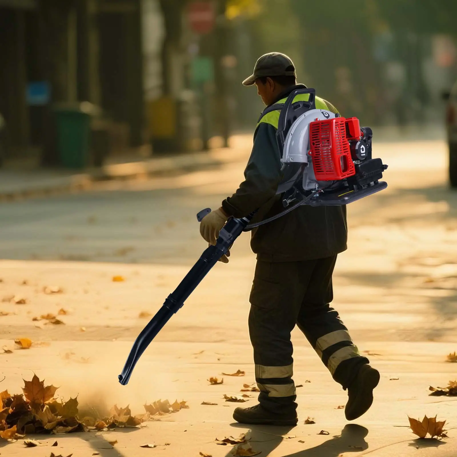Commercial‑Grade Gas Backpack Leaf Blower, 66CC 4.0HP / 52CC 2.2HP, Up to 880 CFM 320 MPH, Ergonomic Low‑Noise Gas Blower for Lawn, Garden, Debris and Snow Removal