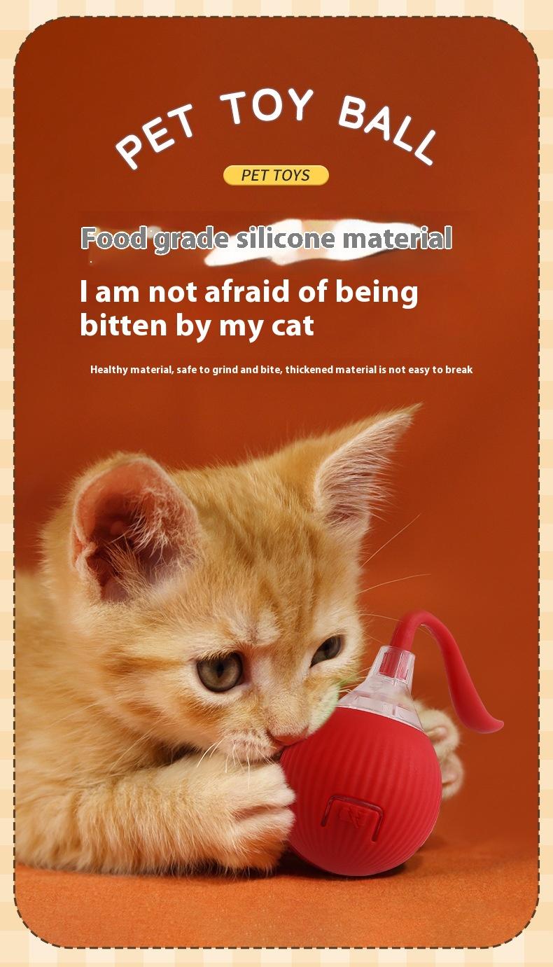 Interactive Cat Toy Ball Super Drive Cat Rolling Ball with Auto Shut Off & Wake-Up Features in Red Color for High-Energy Cats Interactive Cat Toy Ball Super Drive Cat Rolling Ball with Auto Shut Off & Wake-Up Features in Red Color for High-Energy Cats