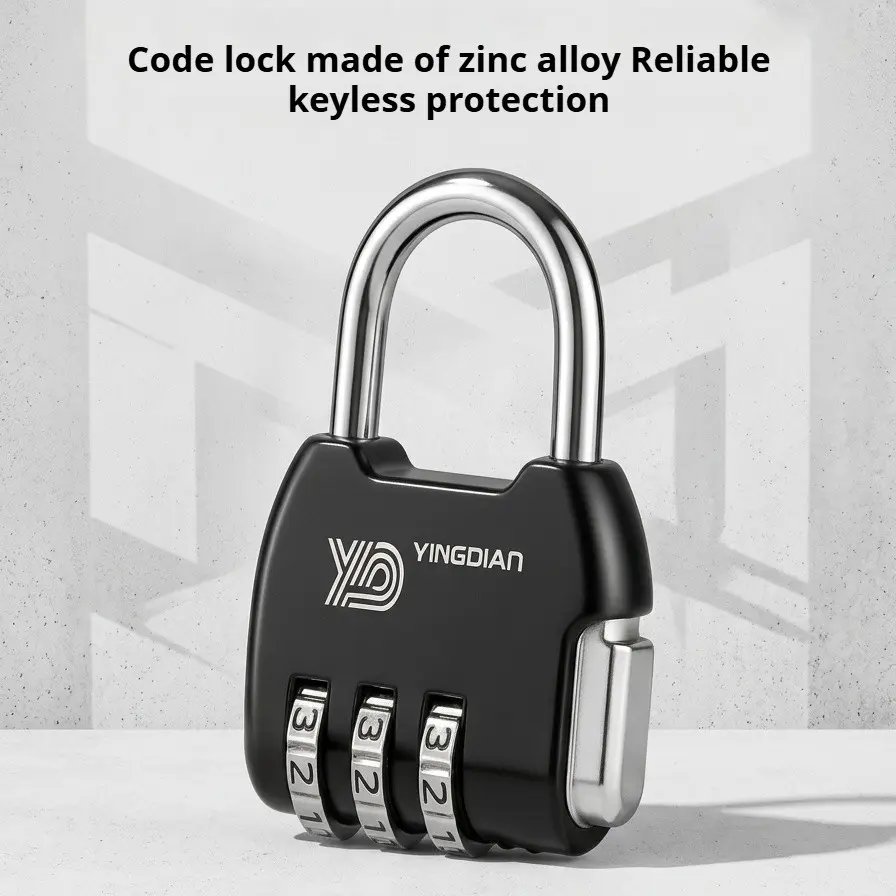 Combination Lock Box, Small Combination Lock, Keyless Resettable Lock, 3-Digit Security Lock, Cabinet Locker Password Lock, Zinc Alloy Lock