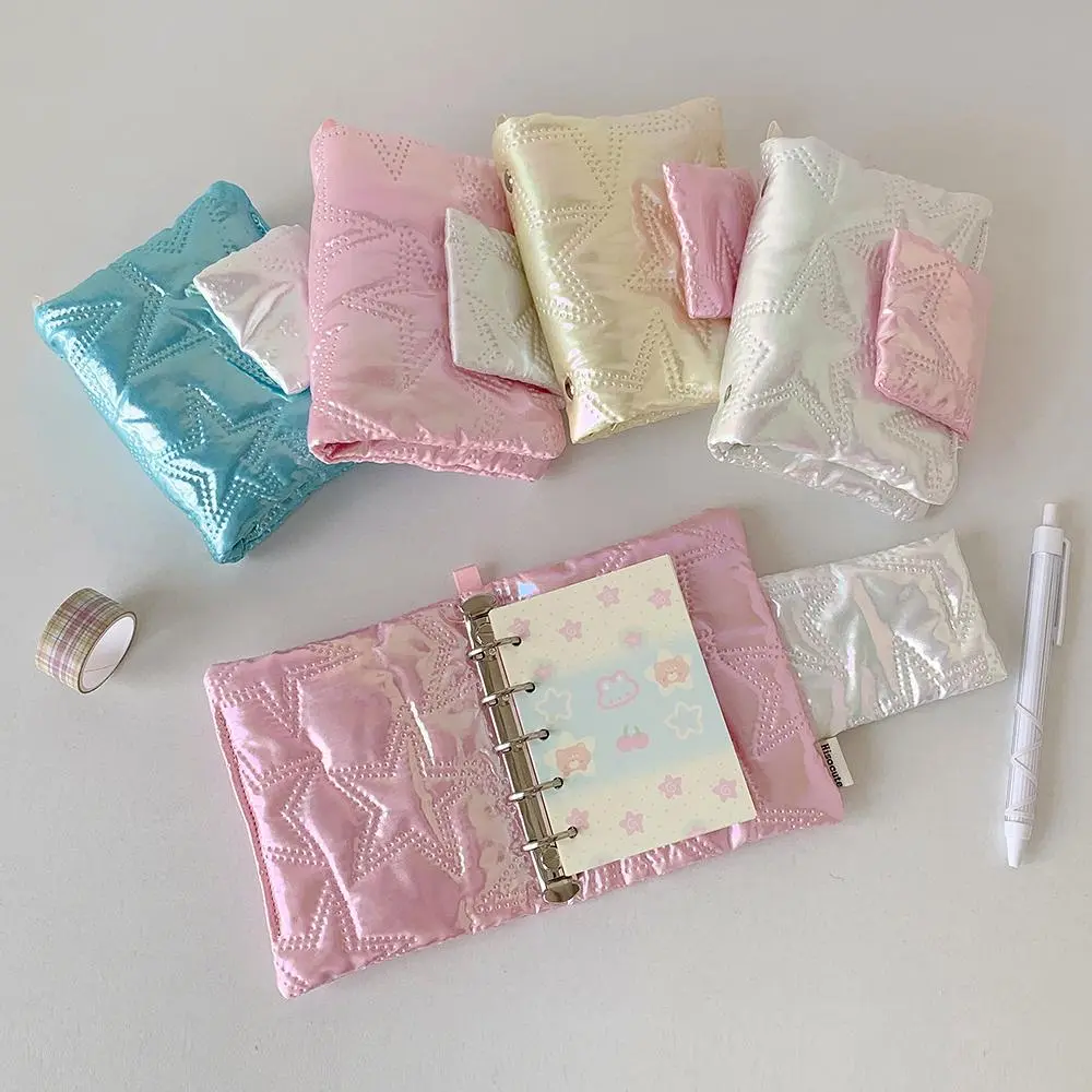 Ins Style Quilting Seam Binder Notebook Cover DIY M5 Protable Hand Account Scrapbook Card Collect Cover