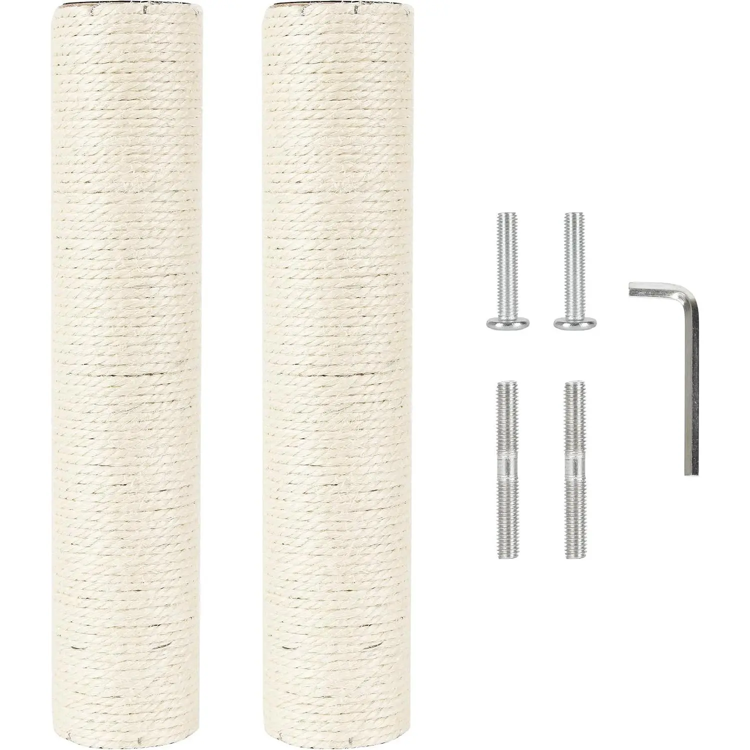 2.9in 7.4cm Diameter Cat Tree Replacement Post Sisal Scratching Pole Parts (M8, 35cm/13.8in)