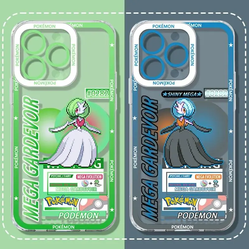 POKEMON Mega GARDEVOIR RAYQUAZA Anime Phone Case ForiPhone 17 Air 16 15 14 13 12 11 Pro Max Plus