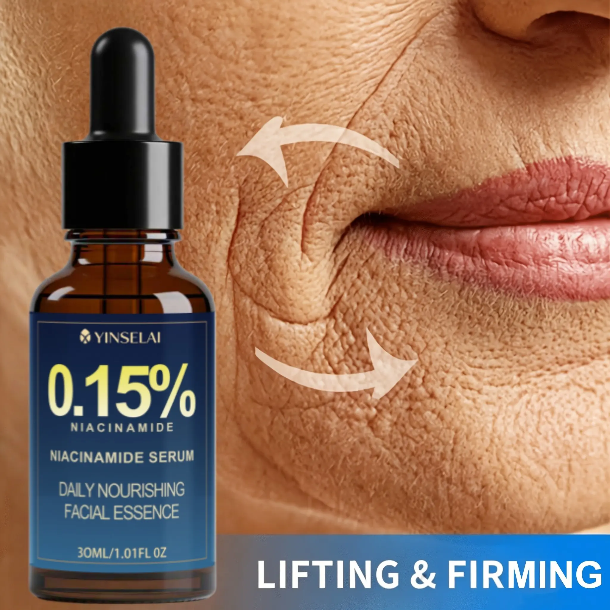 Nicotinamide Essence Liquid, Daily Concentrated Formula with Hyaluronic Acid, Enhances and Tightens Facial Contours, 24-Month Shelf Life