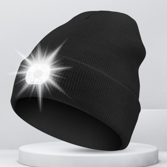Women&Men LED Light Up Beanie Winter Hat – USB Rechargeable Warm Cap Gift for Men Him Father Outdoor
