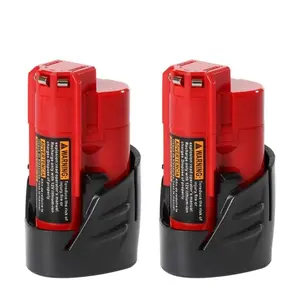 12V 3.0Ah Replacement Battery, Rechargeable Power Tool Battery, High Capacity Power Tool Battery, Cordless Drill Battery for Milwaukee M12 B2 M12 XC 48-11-2430 48-11-2420