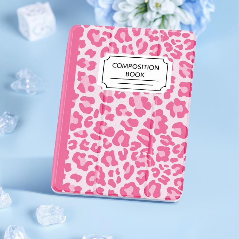 iPad 25.91cm Case for iPad Mini 4/5, 10th/5th/6th/7th/8th/9th Gen 9.7/10.2/10.9 inch - Stylish Leopard Print Pink TPU Soft Case with Multi-Angle Stand, Lightweight Protective Cover for Work, Office & Entertainment - Perfect Gift for Family & Friends
