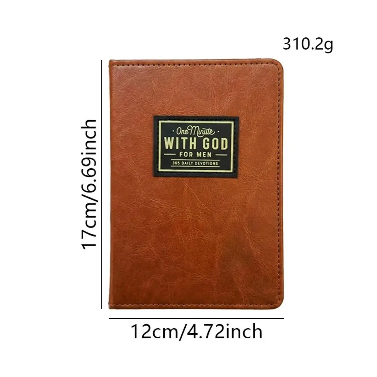 1pc One Minute with God for Men, 365-Day Daily Prayer Book, Leather Journal, Devotional Journal, Essential Spiritual Companion, Perfect Gift for Him