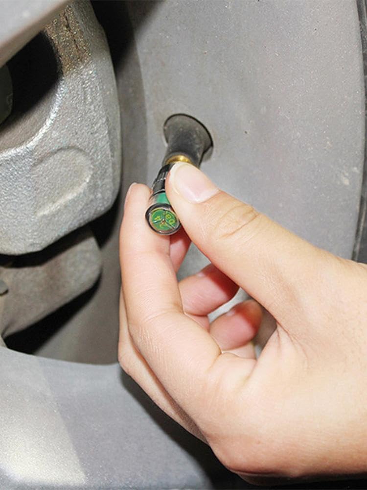 Automotive Copper-Core Pressure Cap, Tire Pressure Monitoring Valve Caps for Cars, Motorcycles, Bicycles, Durable Vehicle Accessory for Daily Driving Safety