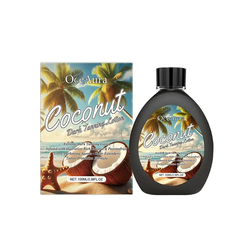 OceAura Tanning Lotion Body Tanning Lotions Body Care Coconut Oil Passion Fruit Extract Glycerin Bronze Tan Accelerator Tan Booster Tanning Enhancer Deep Hydrating Long-Lasting Sun-Kissed Glow Sunless Tanning Glow