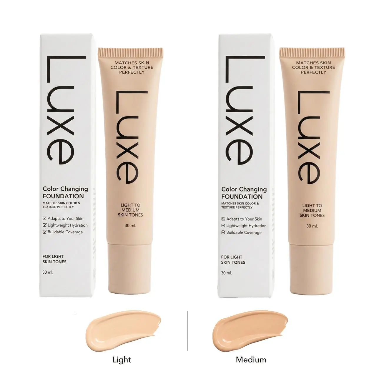 Color Changing Liquid Foundation, Long-Lasting Hydrating Cream with SPF 15 Sun Protection, Buildable Coverage for a Flawless Base on Light to Medium Skin, 30ml, Adults, 30G, All Skin Types, 24 Months, Face Foundation, Cosmetic, Moisturize, Even Skin Tone