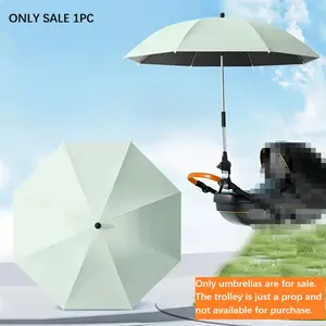 Adjustable Summer Sunshade Umbrella with Clip, Provides Cooling and UV Protection, Ideal for Strollers and Lounge Chairs, Perfect for Outdoor Use