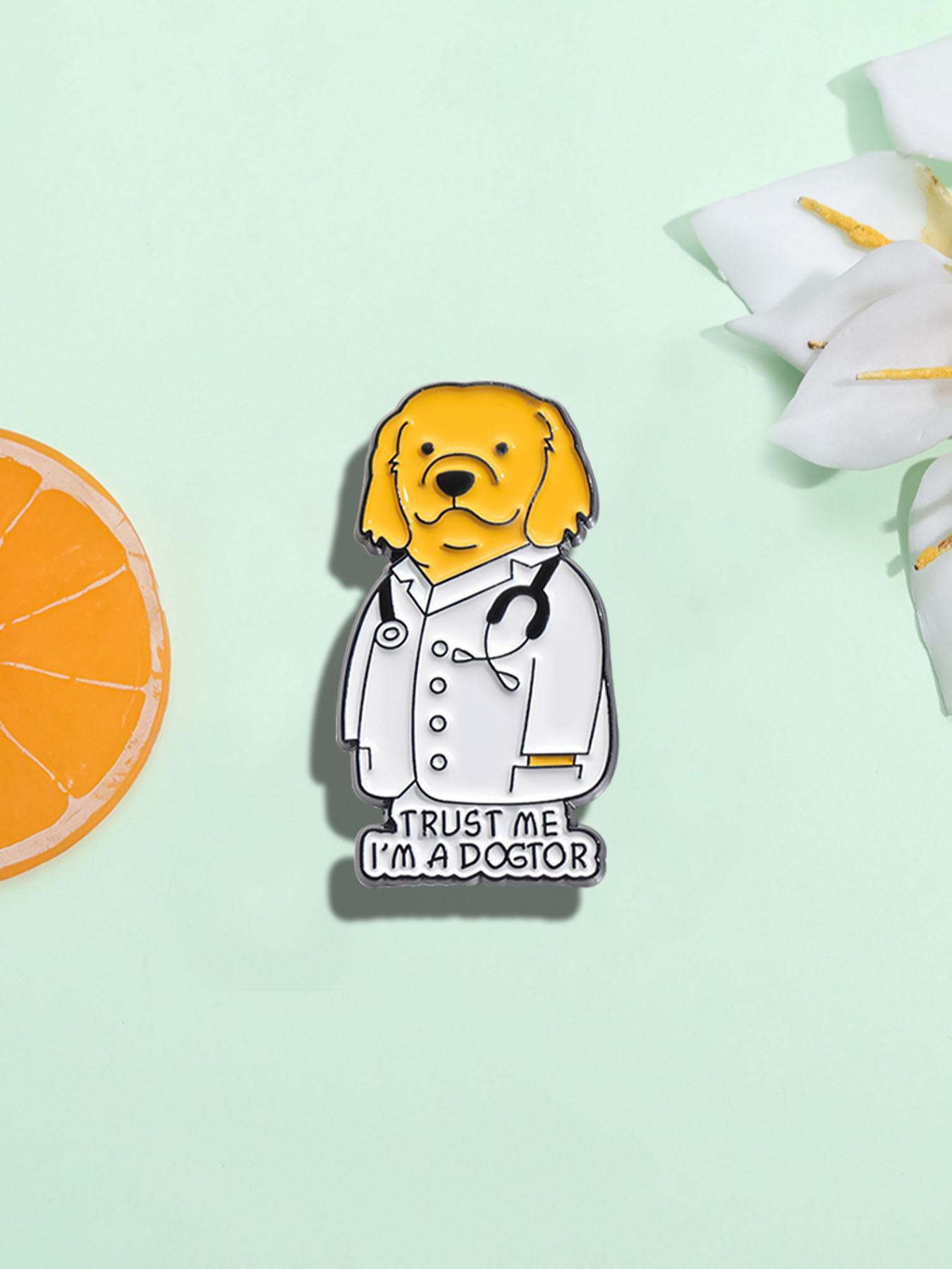Cute Cartoon Dog Design Brooch, Fashion Jewelry Accessories for Daily Holiday Gift, Fashion Brooch for Daily Clothing Decor, Trendy All-match & Exquisite Brooch for Women & Men, Clip Jewellery