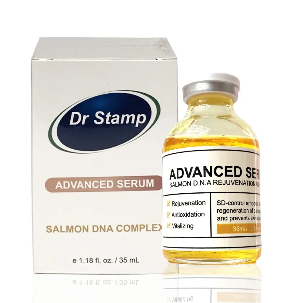 Dr Stamp SD Serum Booster - Salmon DNA & PDRN Collagen Gold Ampoule Suitable for Derma Pen Use on Face & Body, for Dr.Pen Series Advanced Serum 35ml