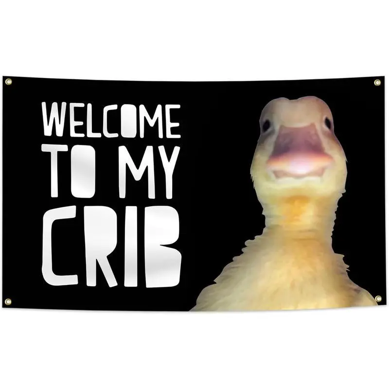 Welcome to My Crib Flag Funny Banner Party Supplies Yard Tapestry for College Room Man Cave Teen Boys and Girls Wall Hanging Decorationtapestry gifts for boyfriendwall decor flags, Room Inspo,summervibes