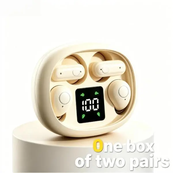 Mini Invisible Wireless Earbuds with Mic - Waterproof Audio Headphones for Work, Running
