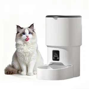 Programmable 4l Automatic Pet Feeder for Small Dogs & Cats, Up to 6 Meals Daily, Timer & Portion Control, Dual Power, Stainless Steel Bowl, Easy to Clean, Dampness-Proof, 18*29.4*28CM