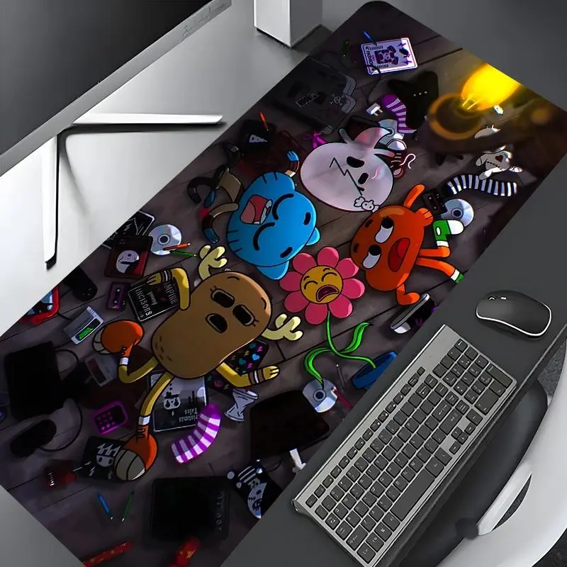 Cartoon Pattern Mouse Pad, Rectangle Gaming Mouse Pad, Non-Slip Rubber Base, Keyboard Mat for Home Office, Desk Decor