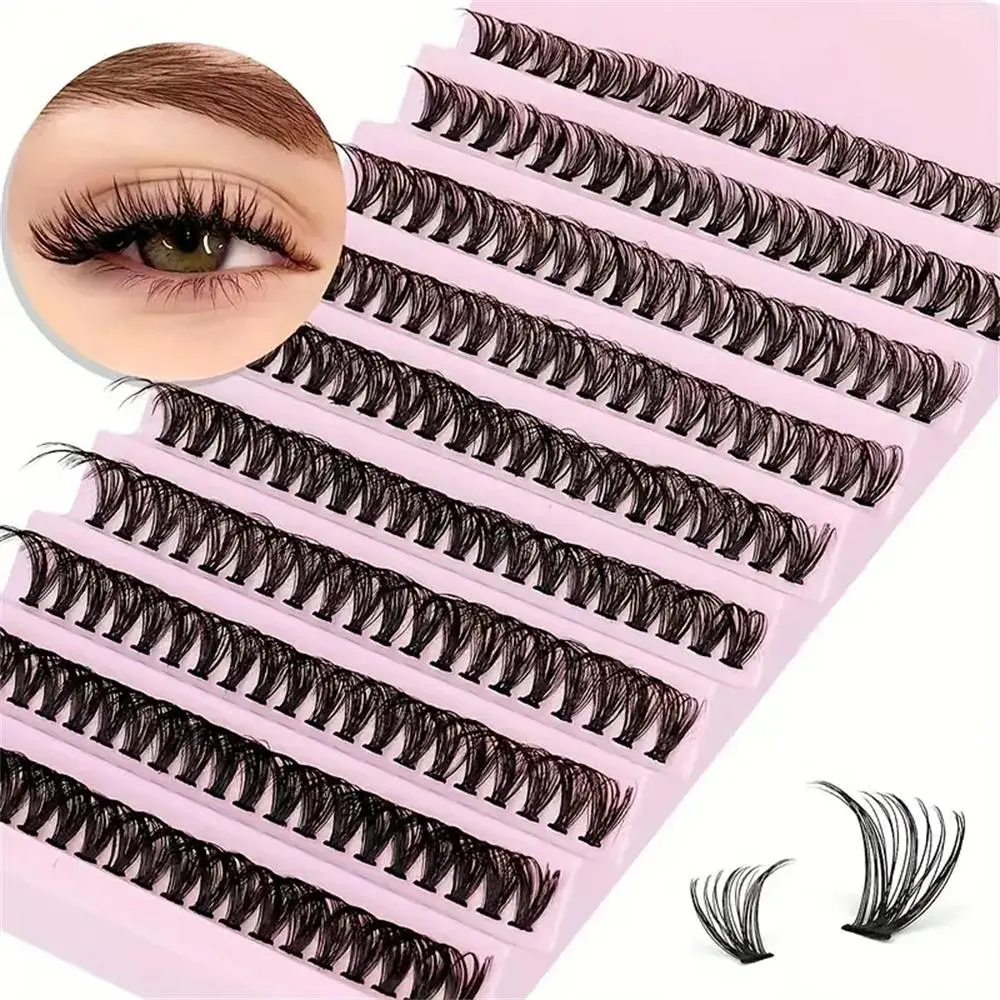 Individual False Eyelashes,1 Set D Curl Lash Clusters 8-16mm Mixed ...
