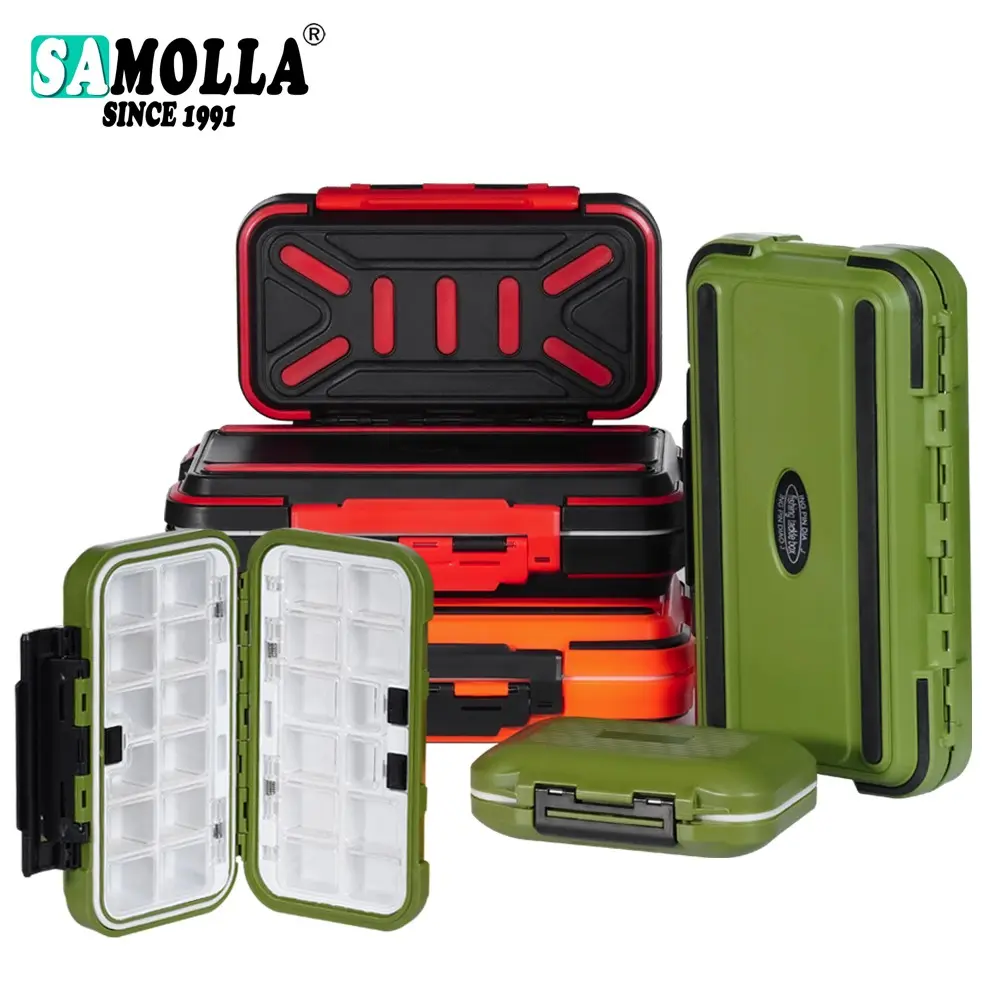 Fishing Waterproof Fishing Tackle Box Double Sided Opening and Closing Bait Tool Storage Box Multifunctional Goods