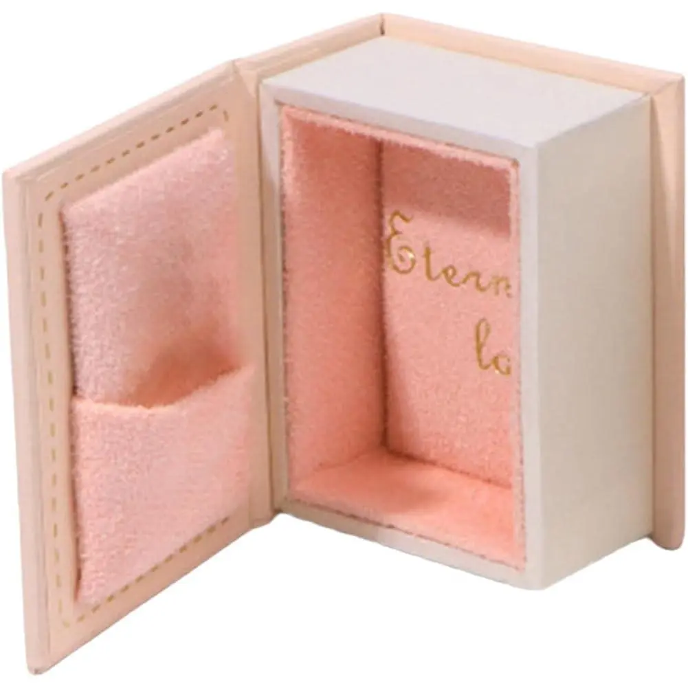 Elegant Book Styles  Storage Box Rings Display Container with Clasp Accessory for Gifts Packaging