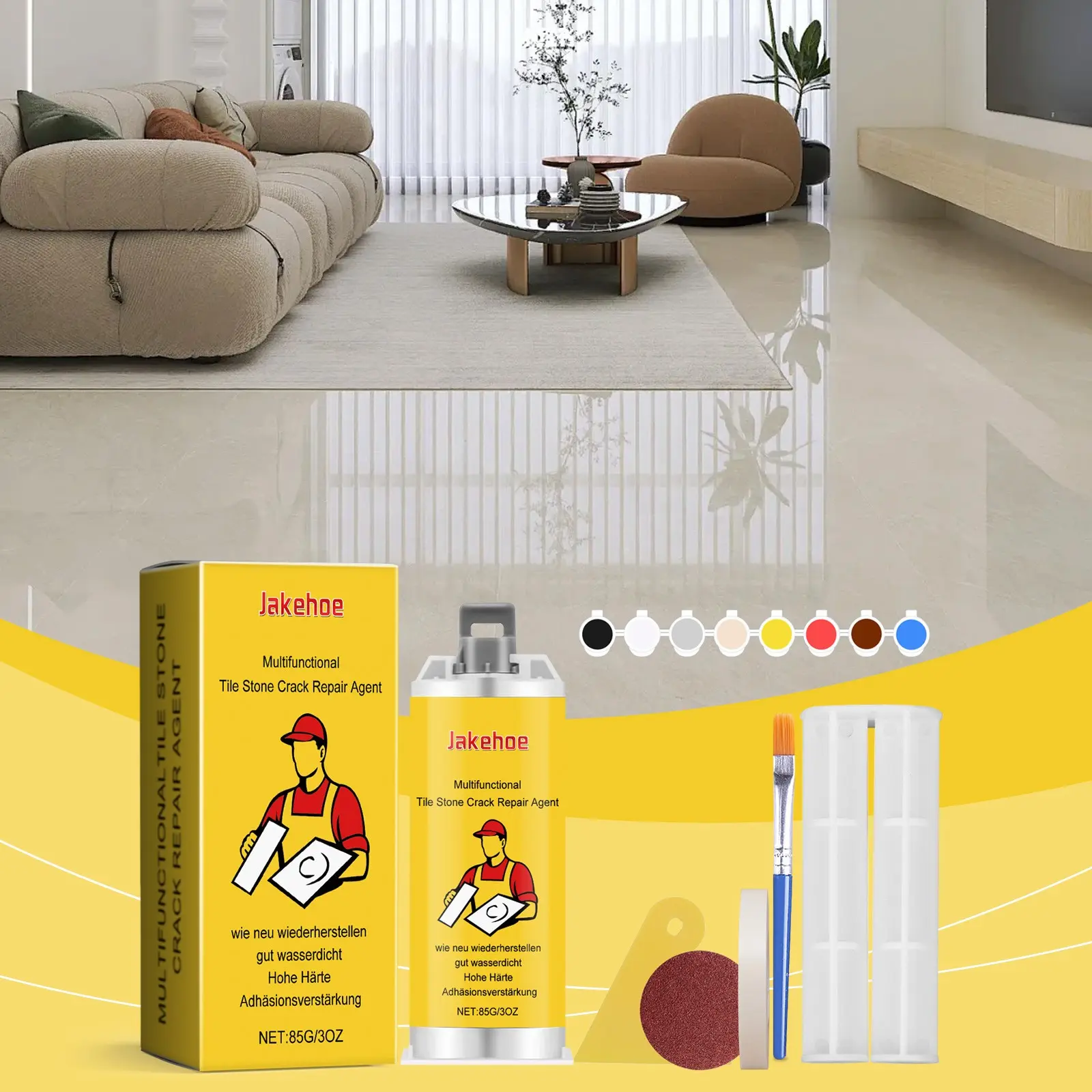 Tile Crack Repair Glue, Ceramic Tile Patching Adhesive, Marble Surface Filler, Porcelain Hole Fixer, Durable Waterproof Sealant