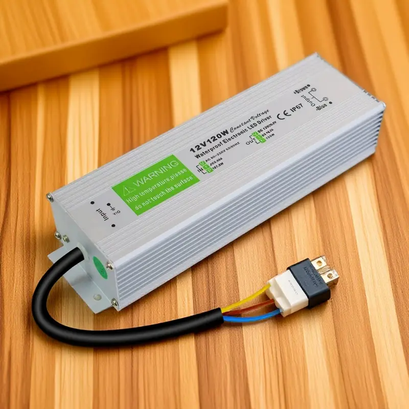 100W Smart Constant Voltage LED Waterproof Power Supply 96-265V AC to 12V DC for Outdoor Light Strips with Overload Protection High Temperature Dustproof Shockproof Adapter Universal for LED Tape CCTV Camera Garden Landscape Lighting