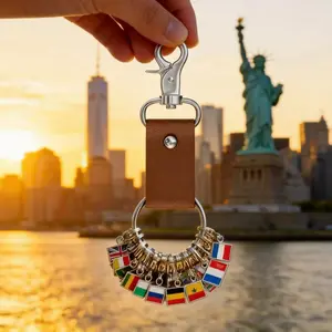 Mini Flag Keychain Multi Country National Flag Charm Key Ring, My Travel Keychain Souvenir  For Backpackers Globetrotters Travel Enthusiasts, Cute Mini Flag Pendant Car Bag Key Accessories  Hangable funny graduation affordable bridesmaid  grooms men gift