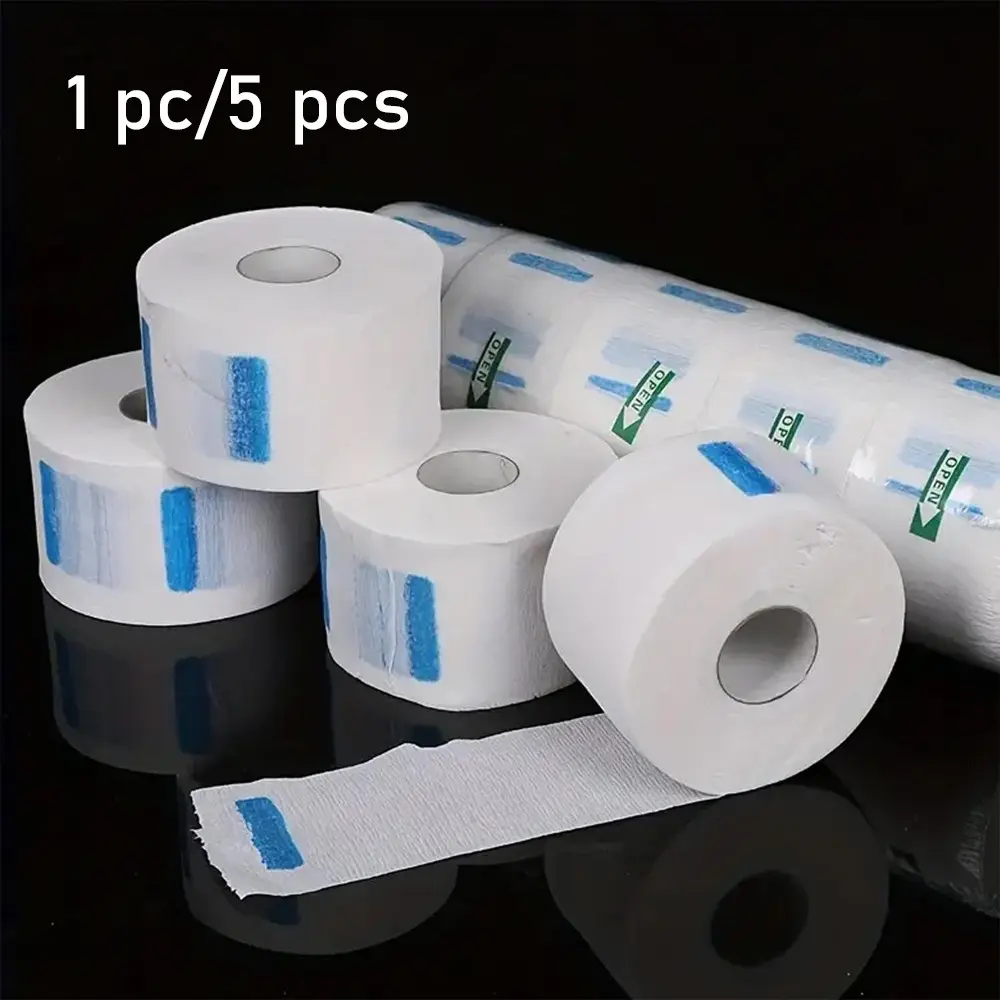 Disposable Hairdressing Neck Paper Rolls, 1 Roll/5 Rolls Elastic Neck Care Paper, Hair Styling Accessories for Salon & Barber Shop, Haircare, Hair Styling Products, Salon Supplies