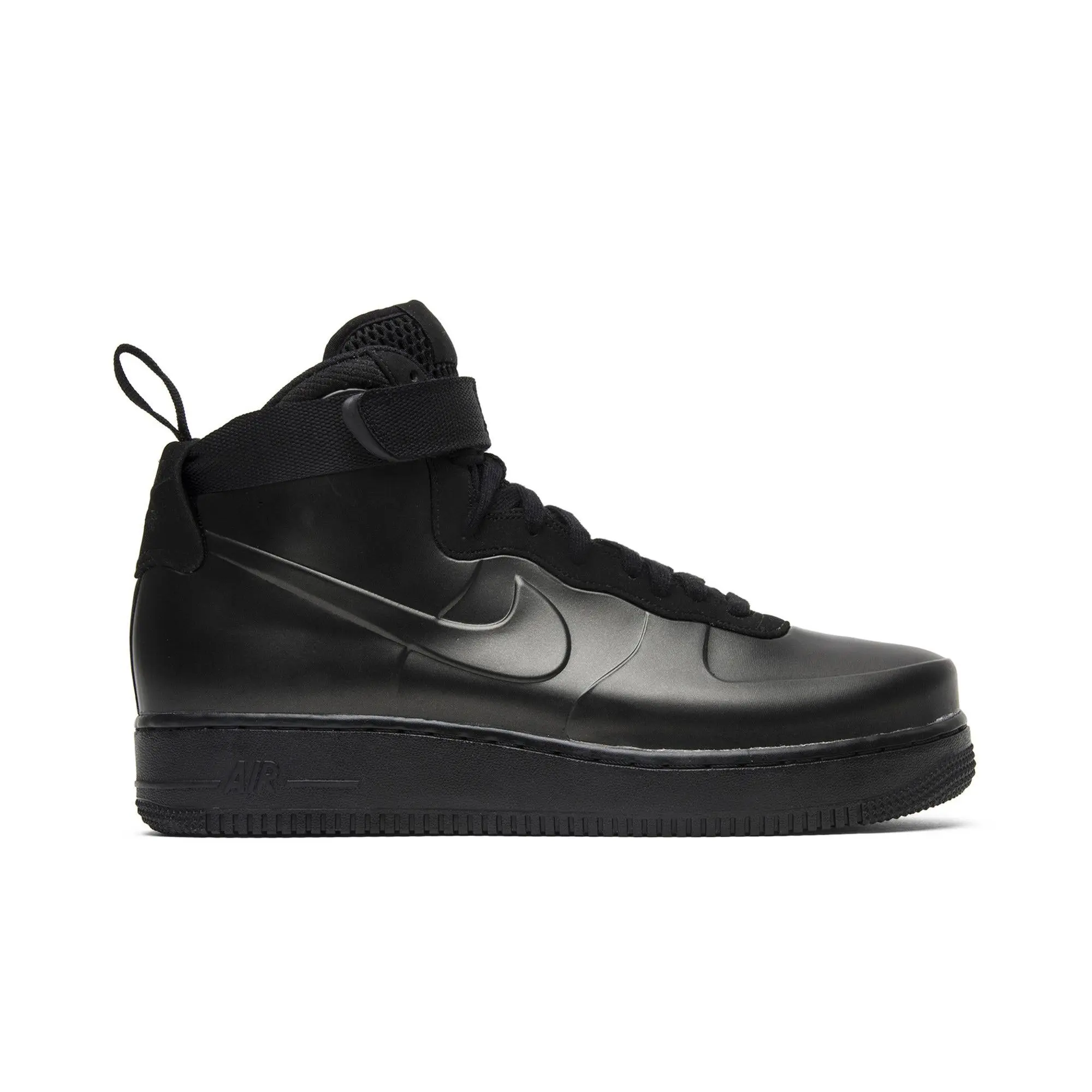 Nike Air Force 1 Foamposite Cup Sneaker - 'Triple Black' Unisex Everyday Lightweight Closed-Toe Laces Light Carbon/Black AH6771 001 Skateboarding Sports Footwear