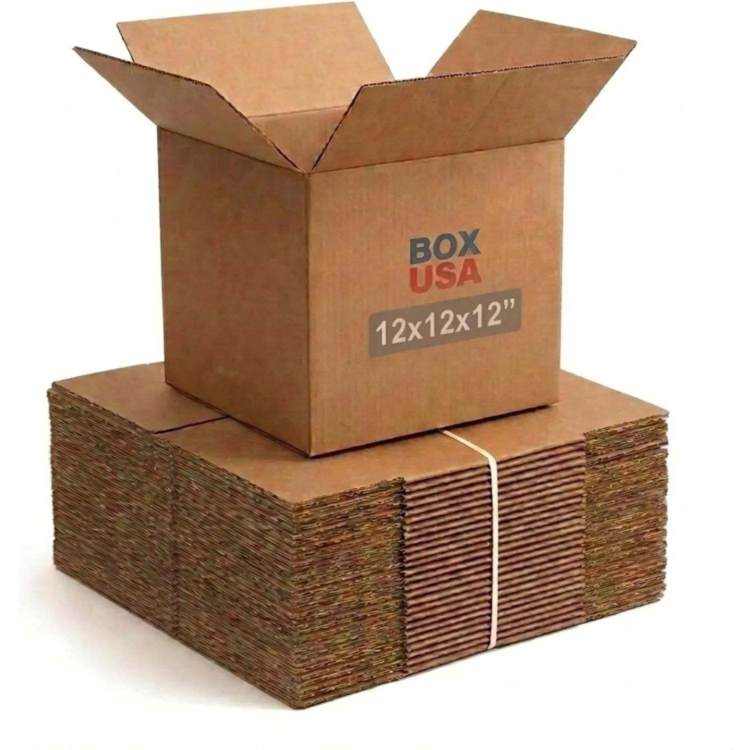 Cube Shipping Boxes 12"L x 12"W x 12"H (25-Pack) - Corrugated Cardboard Box for Moving, Mailing, Packing, Packaging and Storage