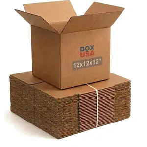 Cube Shipping Boxes 12"L x 12"W x 12"H (25-Pack) - Corrugated Cardboard Box for Moving, Mailing, Packing, Packaging and Storage