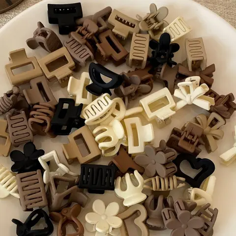 10/20pcs Random Styles Mini Hair Clips Set, Matte Princess Style, Mixed Designs, Flower Hair Clip, Casual and Elegant Hair Claws, All-Season Use, Decorative Hair Clips, Hair Decor