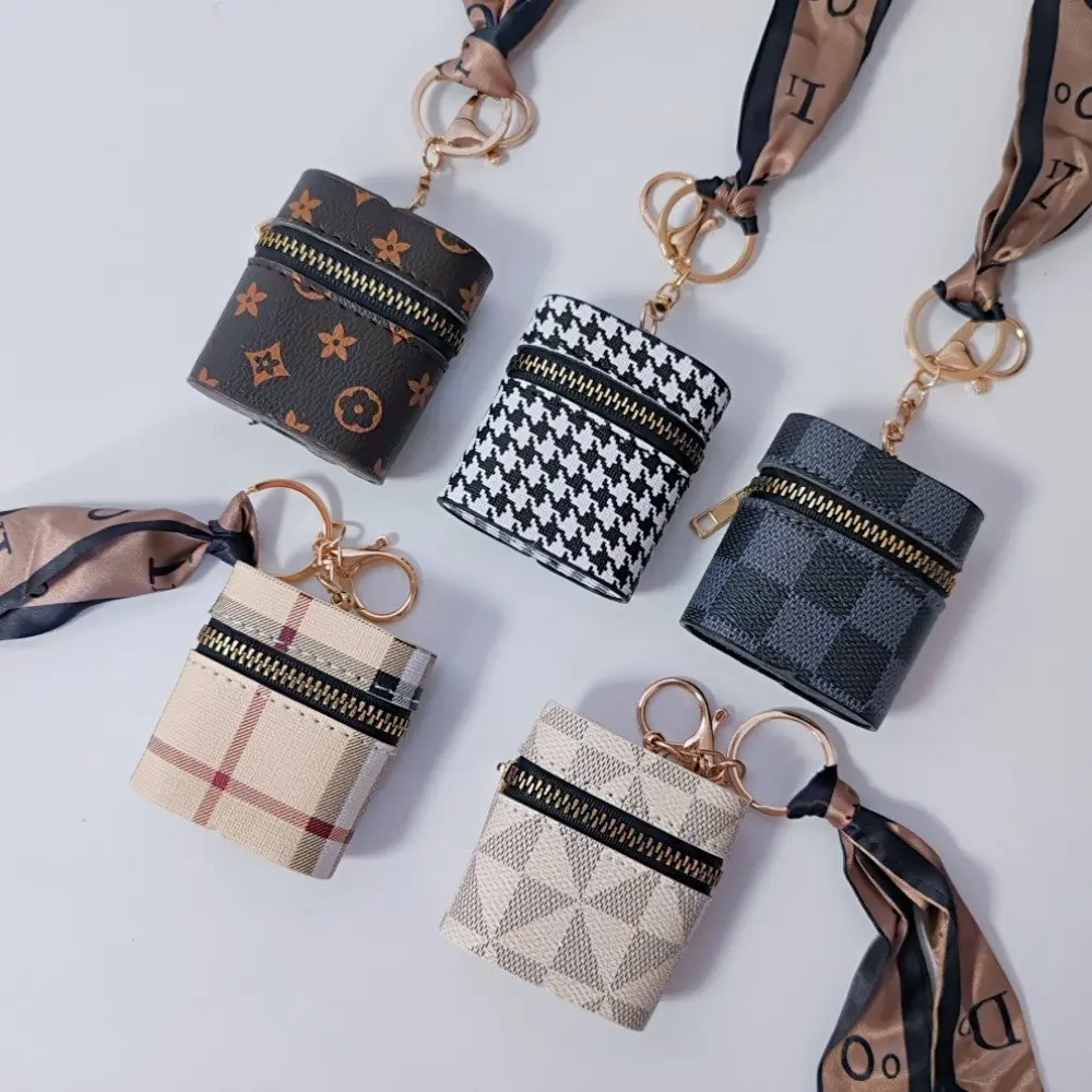 New Mini Earphone Case Keychain, Portable Wallet, Bluetooth-compatible Earphone Storage Box, Compact Key Ring Coin Purse, Convenient Carry All-In-One