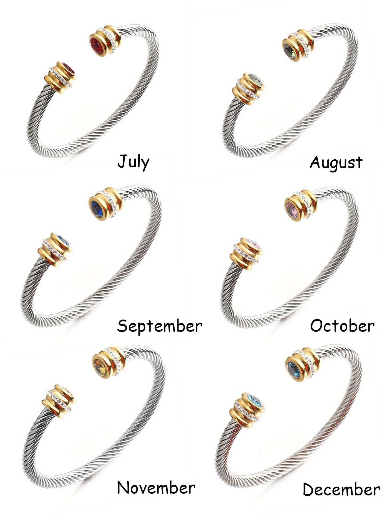 Rhinestone Decorated Stainless Steel Cuff Bracelet, Rhinestone Decor Bangles, 1 Count Fashionable Jewelry for Party, Everyday Wear Accessories, Trendy Versatile & Exquisite Jewelry for Birthday Gift