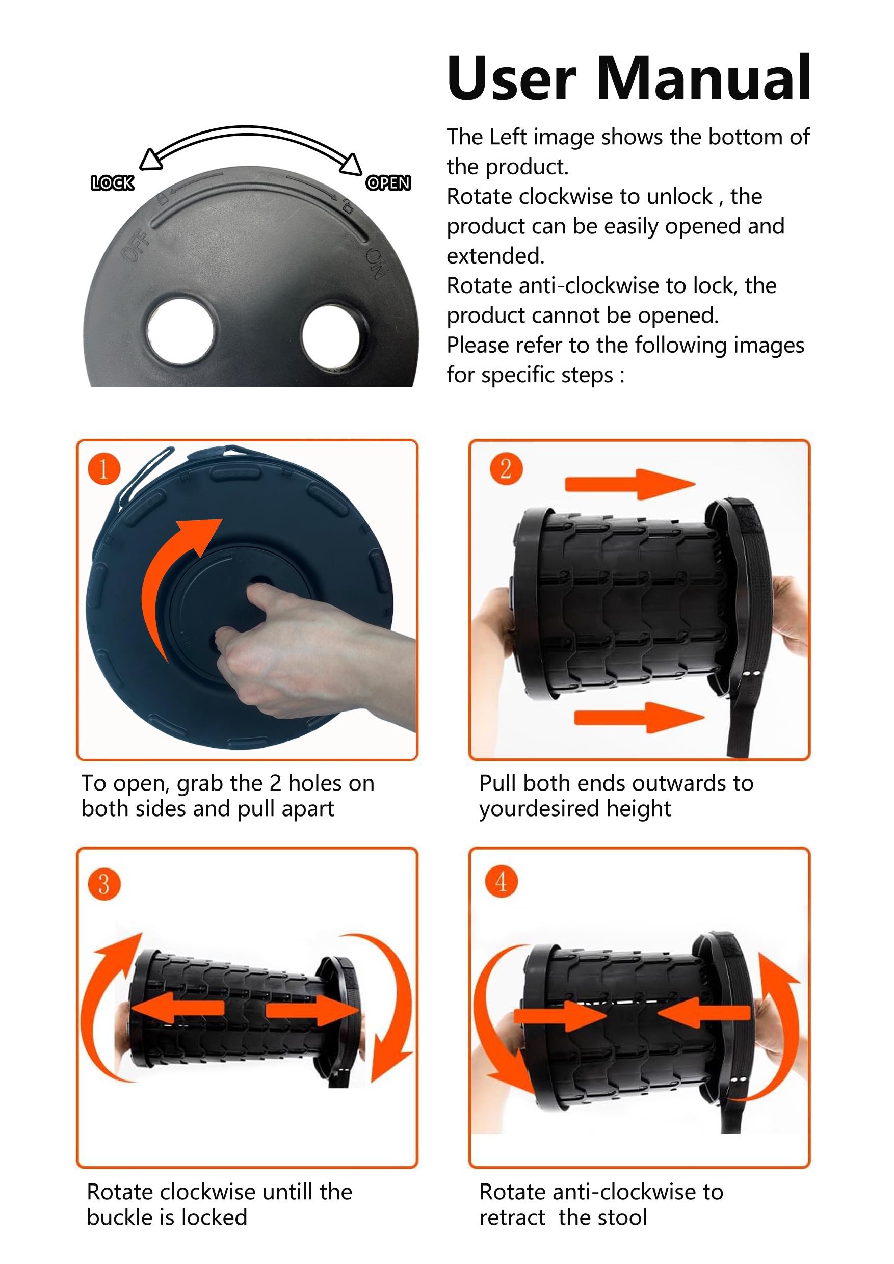 2PCS Collapsible Stool, Max Load 400LB Outdoor Folding Stool, Portable Telescopic Stool, Easy To Store, Small Bench, Height Adjustable Chair, Suitable For Camping, Hiking, Fishing, Rainbow Stool, Christmas And Father's Day Gift, Black And Khaki Stools