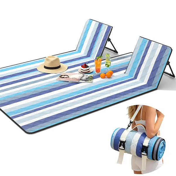 Jactum 2 in 1 Backrest Lazy Chair Picnic Blanket Camping Outdoor Foldable