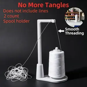 2-Pack Sewing Machine Bobbin Holders, Vertical Large Bobbin Holder, Anti-Tangle Thread Guide, Universal Sewing Accessories