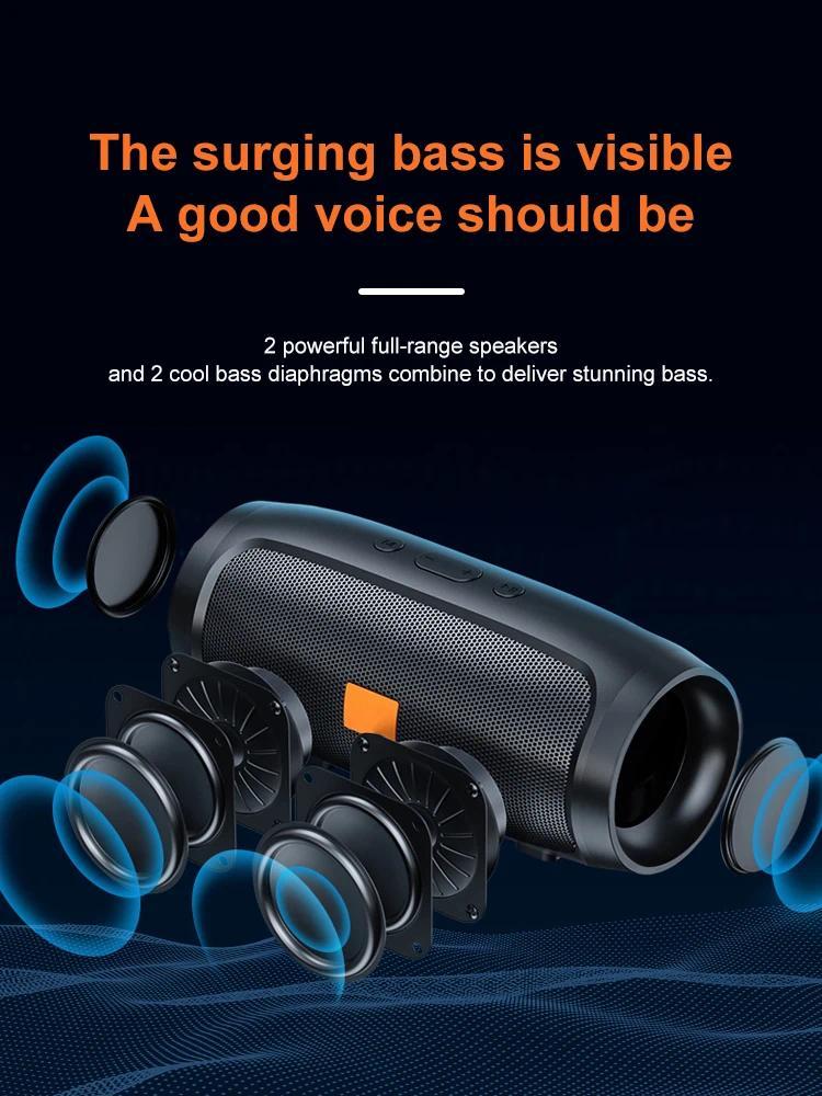 TF USB Bluetooth Speaker Dual Speaker Stereo Outdoor Tfusb Playback Fm Voice Broadcasting Portable Subwoofer Wireless Speaker tiktok made me buy it