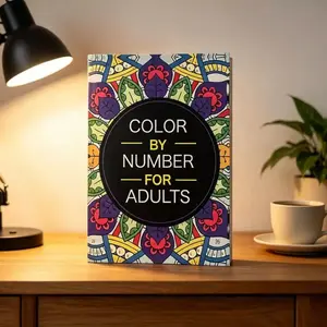 Color by Number Update Coloring Book, Non-Handheld Paper Activity Workbook, Creative Doodle Journal for Adults & Kids, Fun Art Supplies, Art Sketchbook