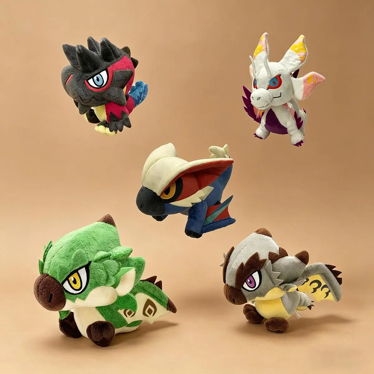 Cute Dragon Plushies - Soft Kawaii Mizutsune Lucent Nargacuga Silver Rathalos Rathian Glavenus Dolls - Adorable Wyvern Stuffed Animals Plush Toys In-Game Replica Limited Edition Plushies