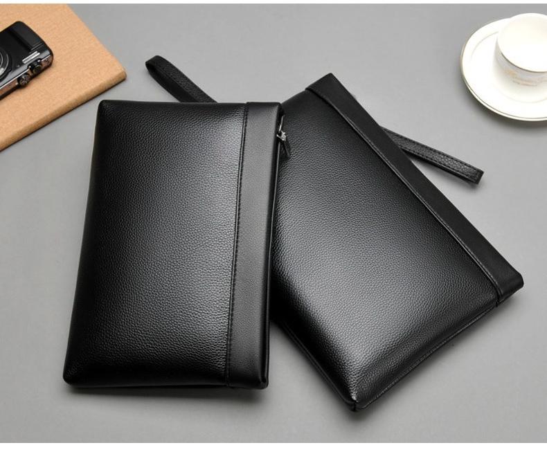 Handbag for Men Clutch Bag Hand Purse Large Wallet with Wristlet,Soft Leather Men's Wallet Leather Man Clutch Bag Pocket Purse Envelope Long Wallets