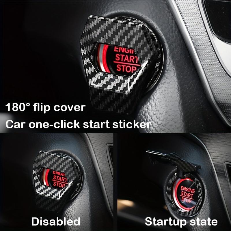 Car Engine Start Stop Button Cover, 1 Count Car Engine Start Stop Button Protector, Universal Car Interior Accessories for Most Cars