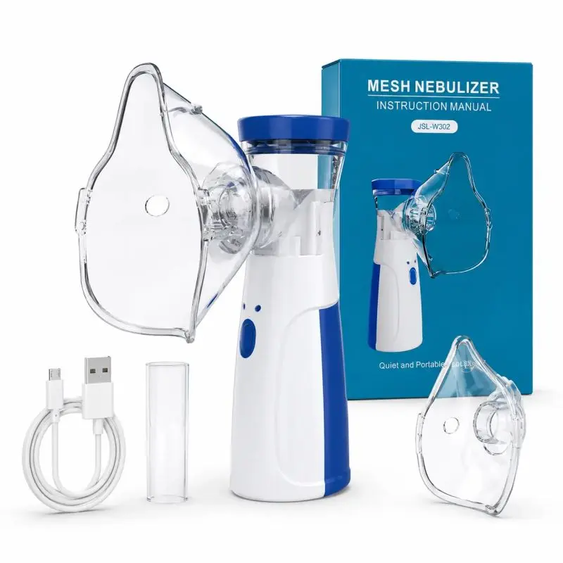 Portable Rechargeable Nebulizer Machine for Adults & Kids, Compact Travel-Size Personal Care Device with 2 Modes & Self-Cleaning Function campingessentials