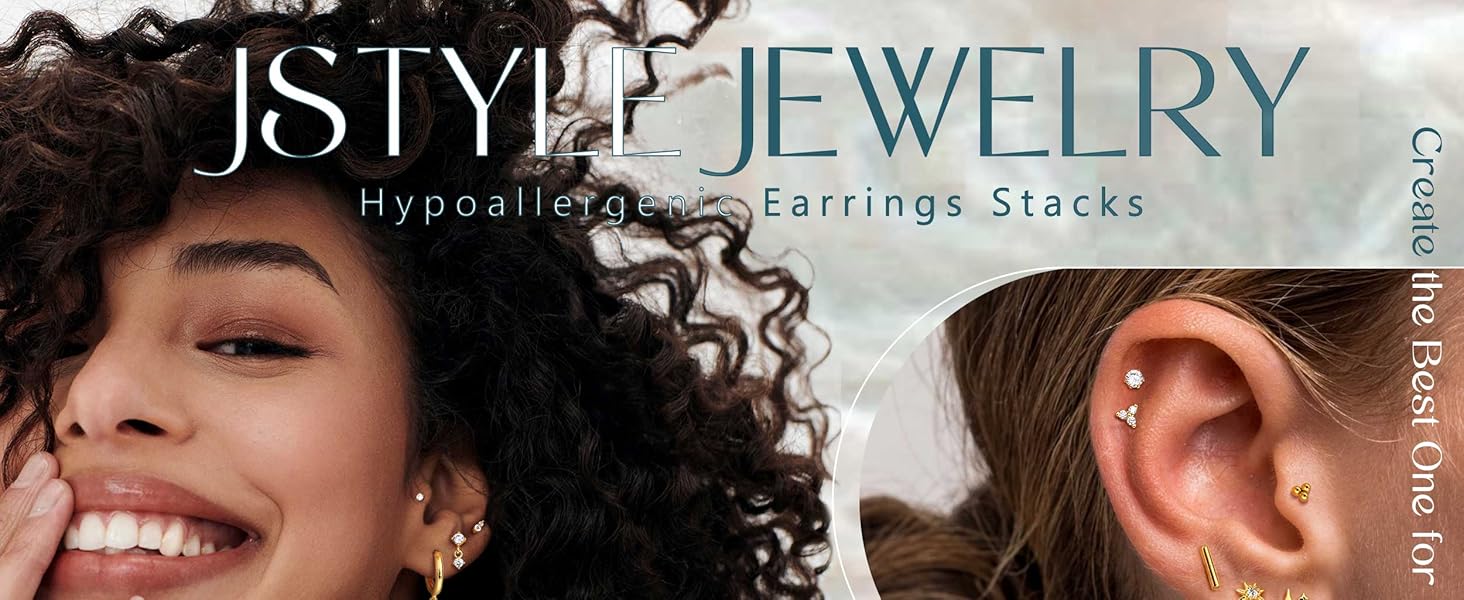 ( Not Sold In Pairs)Jstyle 25 Pcs Single-Earrings Hypoallergenic Earrings for Sensitive Ears Surgical Stainless Steel Earrings for Women Dainty Flat Back Earring Studs Hoop Cartilage Earring ( Not Sold In Pairs)Jstyle 25 Pcs Single-Earrings Hypoallergenic Earrings for Sensitive Ears Surgical Stainless Steel Earrings for Women Dainty Flat Back Earring Studs Hoop Cartilage Earring